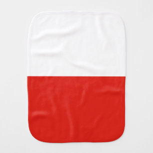 Poland flag baby burp cloth