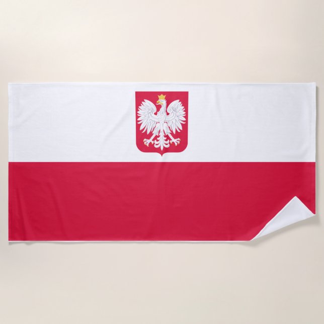 Poland flag beach towel (Front)