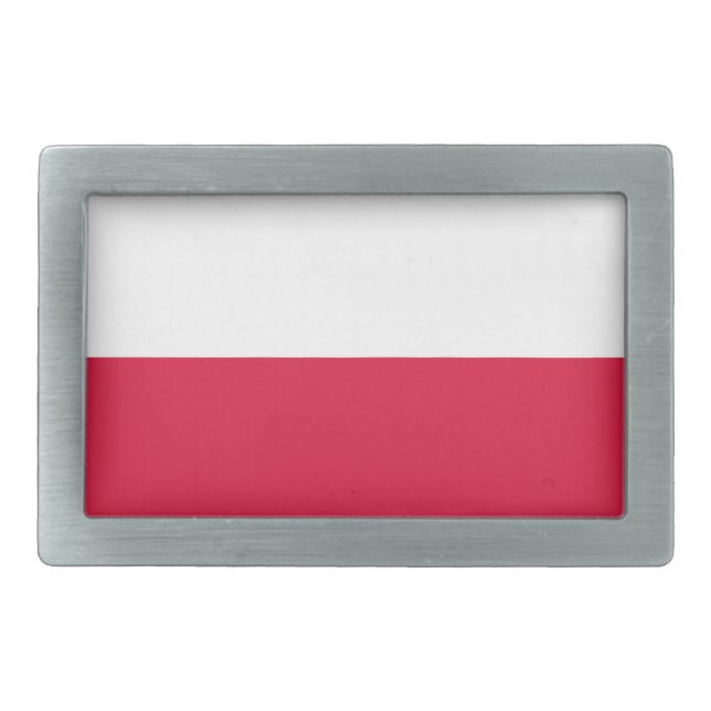 Poland Flag Belt Buckle (Front)