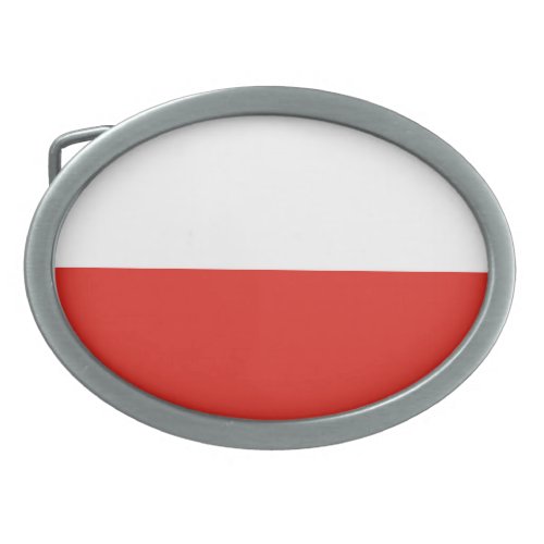 Poland flag belt buckle