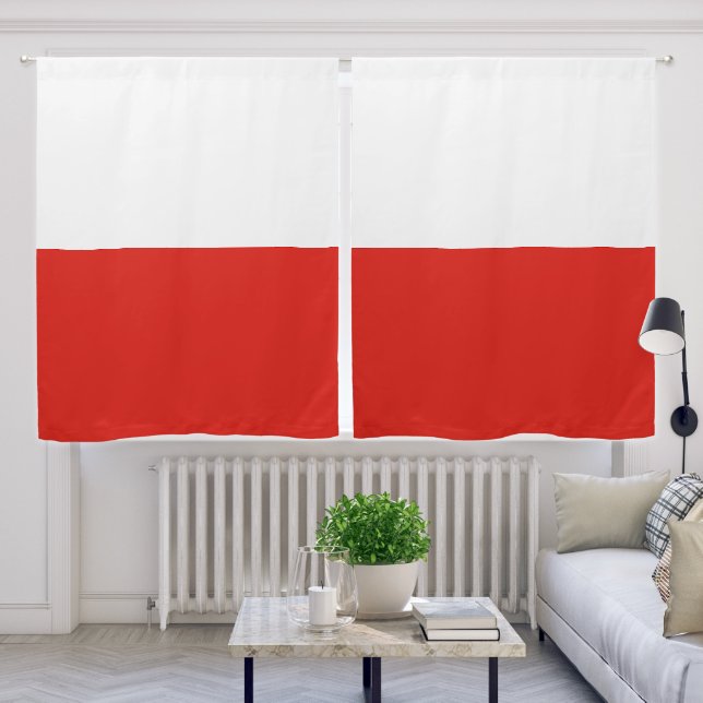 Poland flag blackout curtains (Living Room)