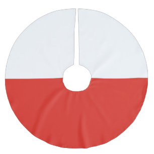 Poland flag brushed polyester tree skirt