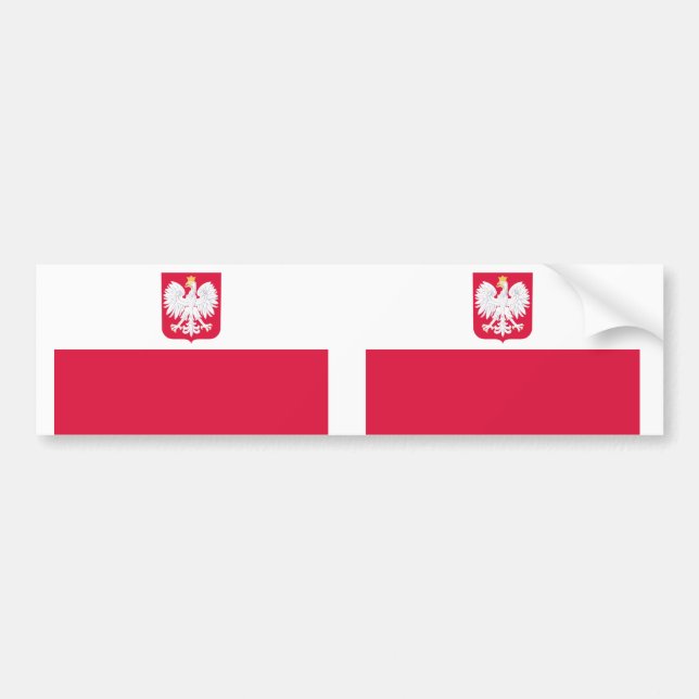 Poland flag bumper sticker (Front)
