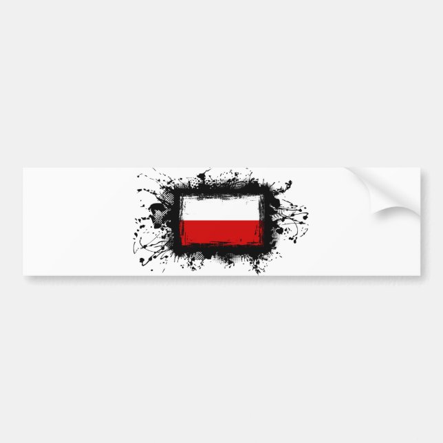 Poland Flag Bumper Sticker (Front)