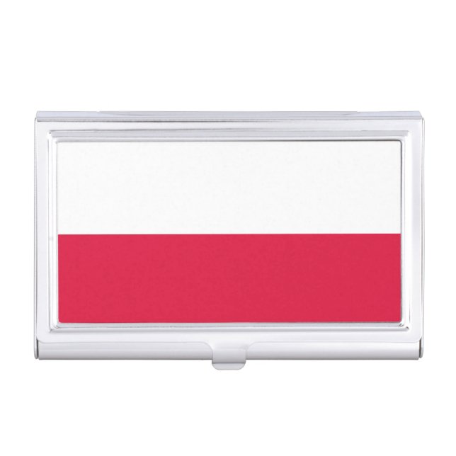 Poland Flag Business Card Case (Front)
