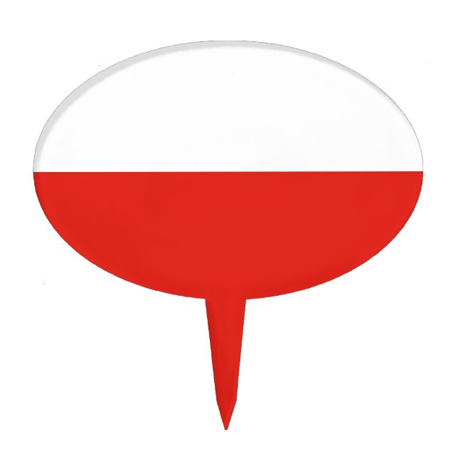 Poland flag cake topper (Front)