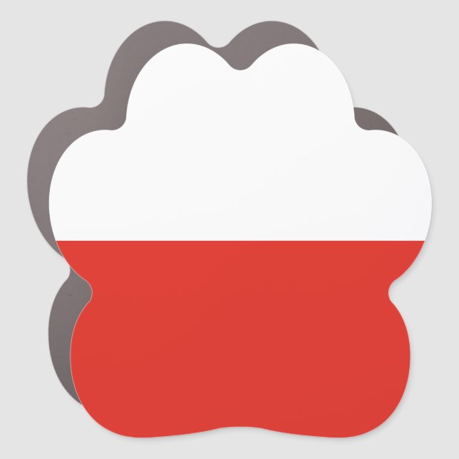 Poland flag car magnet (Front)