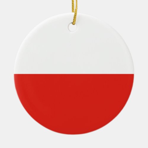 Poland flag ceramic ornament