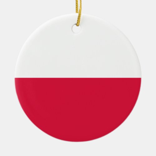 Poland Flag Ceramic Ornament