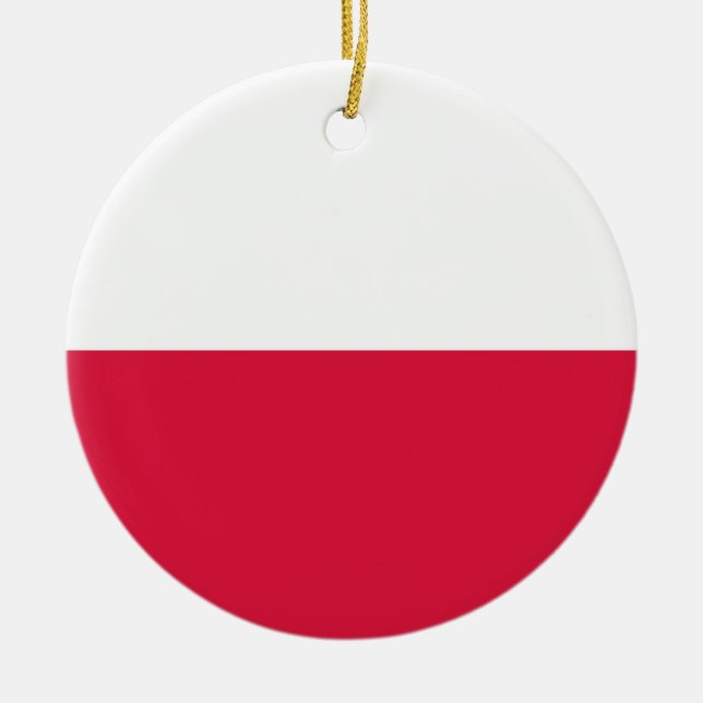 Poland Flag Ceramic Ornament (Front)