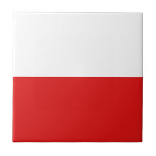 Poland Flag Ceramic Tile