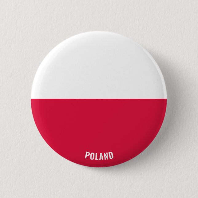 Poland Flag Charming Patriotic Button (Front)