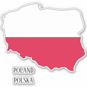 Poland Flag Charming Patriotic Map Sticker