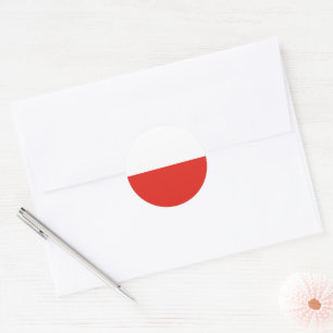 Poland flag classic round sticker