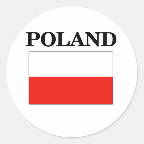 Poland Flag Classic Round Sticker