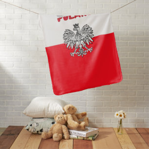 Poland flag-coat of arms baby blanket