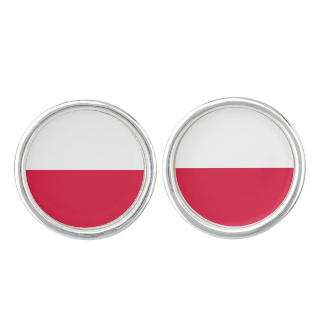 Poland Flag Cufflinks (Front)