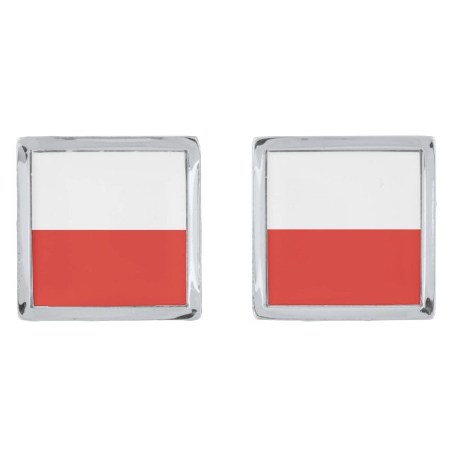 Poland flag cufflinks (Front)