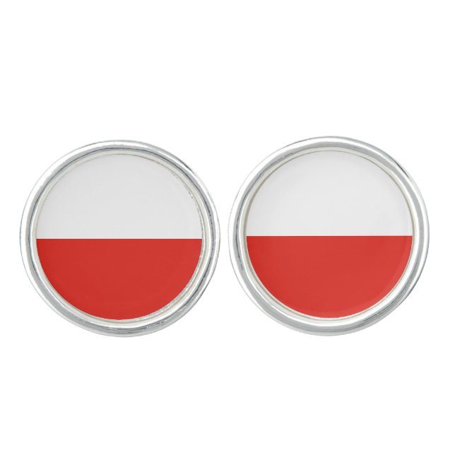 Poland flag cufflinks (Front)