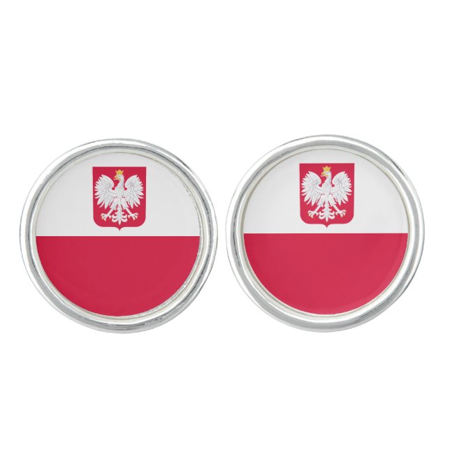 Poland Flag Cufflinks (Front)