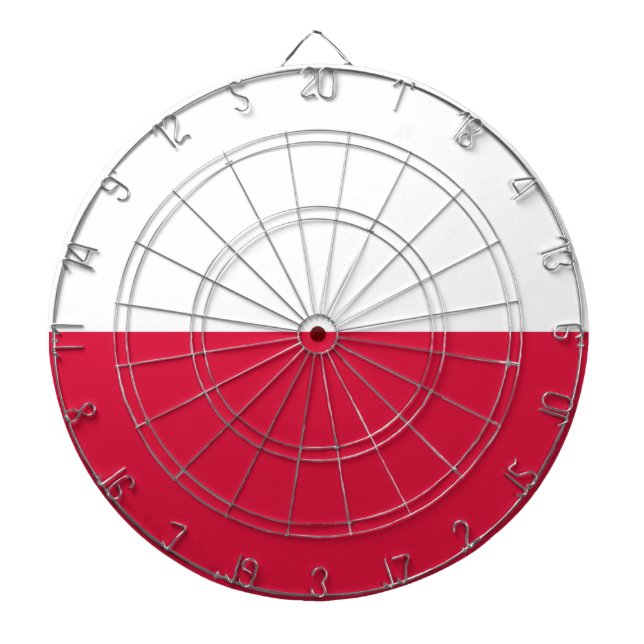 Poland Flag Dart Board (Front)
