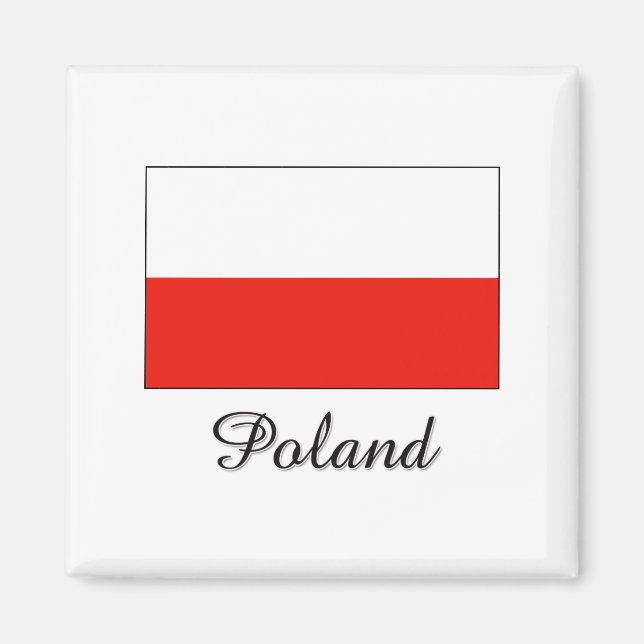 Poland Flag Design Magnet (Front)