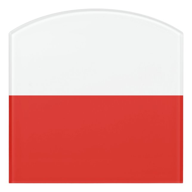 Poland flag door sign (Contour Front)