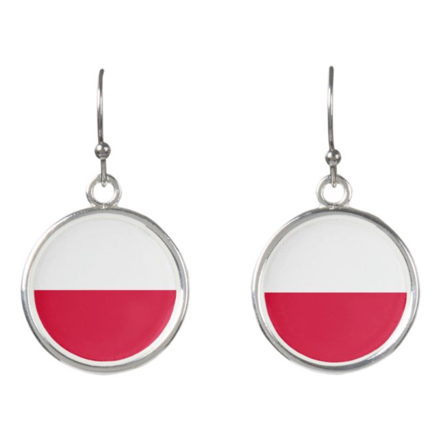 Poland Flag Earrings (Front)