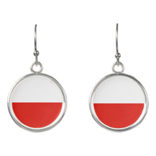 Poland flag earrings