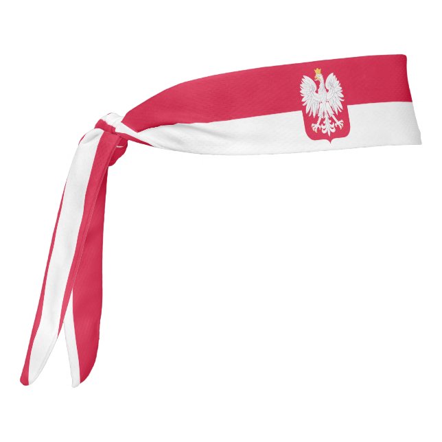 Poland Flag Elegant Patriotic Tie Headband (Rotate 270)