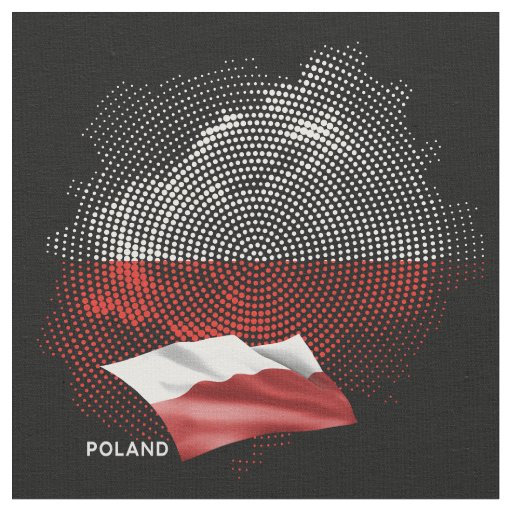 Poland flag fabric