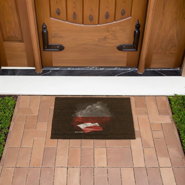 Poland flag fiber doormat (Insitu (Outdoor))