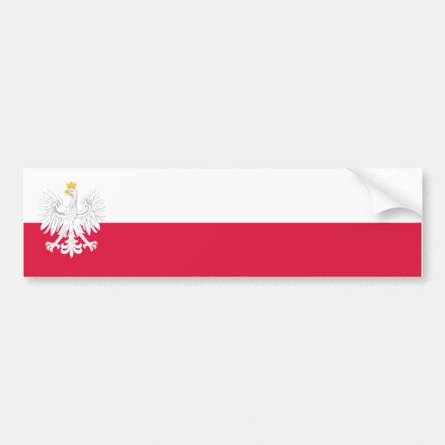 Poland flag/flag car sticker (Front)