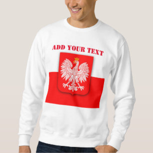 Poland Flag Football Soccer Polish Polska  Sweatshirt