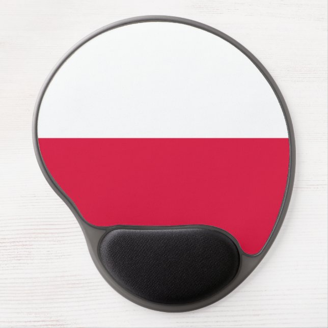 Poland Flag Gel Mouse Pad (Front)