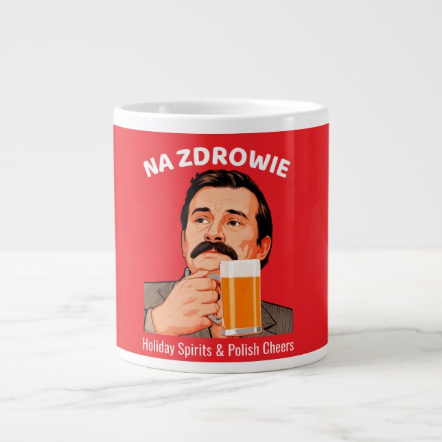 Poland Flag Giant Coffee Mug (Front)