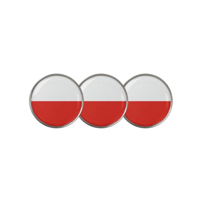 Poland flag golf ball marker (3 Up)