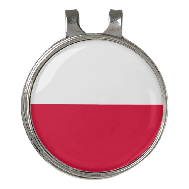 Poland Flag Golf Hat Clip (Front)