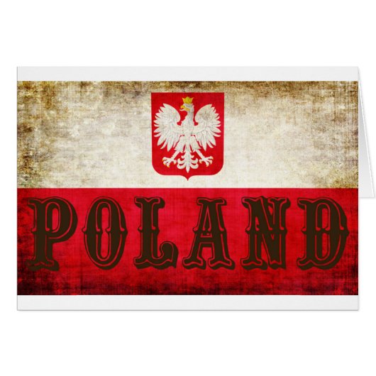 Poland Flag Grunge Cards (Front Horizontal)