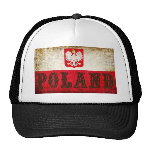Poland Flag Grunge Trucker Hat | Zazzle