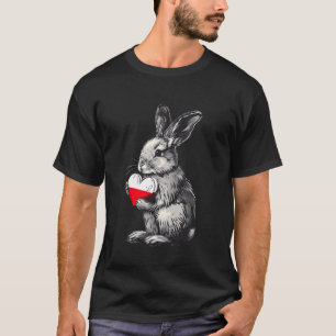 Poland Flag Heart Bunny Polish Pride Polska Polish T-Shirt