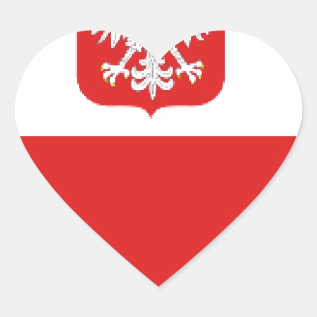poland flag heart sticker (Front)