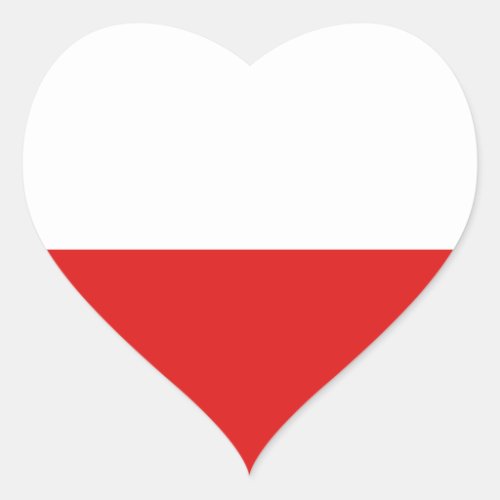 Poland Flag Heart Sticker