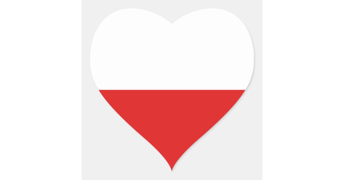 Poland Flag Heart Sticker | Zazzle