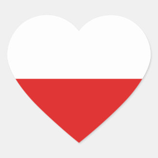 Poland Flag Heart Sticker