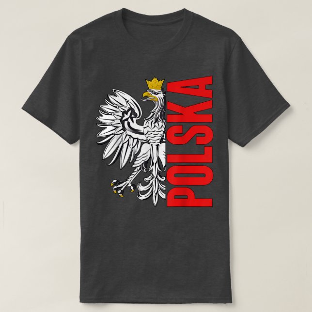 Poland Flag  Jersey Polska Futbol T-Shirt (Design Front)
