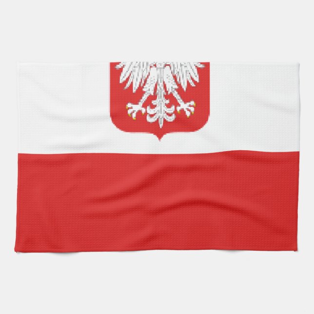poland flag kitchen towel (Horizontal)