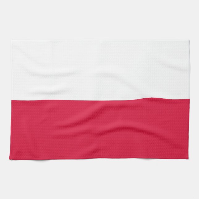 Poland Flag Kitchen Towel (Horizontal)