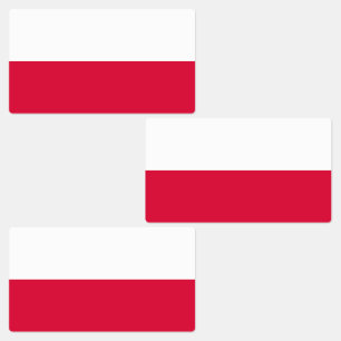 Poland Flag Labels