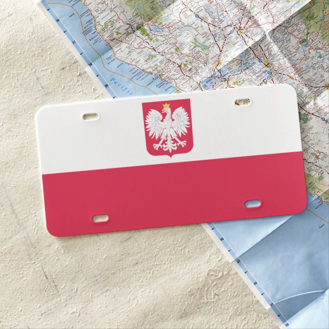 Poland Flag License Plate (In Situ)